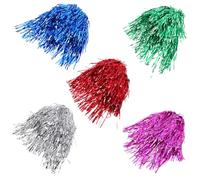 minkissy 5pcs Tinsel Wigs for Adults Shiny Metallic Fancy Dress Accessories Gold Blue Red Silver Rose for Cosplay Roleplaying and Party Celebrations