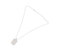 minkissy 5pcs Titanium Steel Id Tag Necklace Silver Chain Stainless Steel for Men