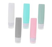 minkissy 5pcs Travel Bottles 80ml Refillable Silicone Containers for Shampoo Squeeze Bottles