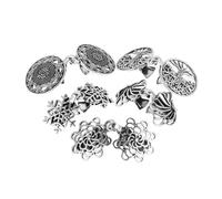 minkissy 5pcs Vintage Flower Cloak Clasp Hollow Seashell Snowflake Sweater Clips for Cardigans Scarves Shirt Collars Multifunctional Dress Hook Buckles for Flexible Styling