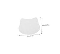minkissy 5PCS White Fluffy Mini Rug Soft Plush Cat-shaped Dollhouse Carpet Versatile Tiny Blanket for Nursery Shelf Display and Miniature Decor