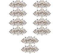 minkissy 5sets Removable Crystal Shoe Clips Buckles for Women Elegant Rhinestone Decorations for Pumps Flats Wedding Shoes Easy to Install Accessories 2pcs*5