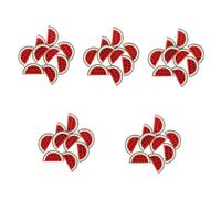 minkissy 5sets Watermelon Slice Charms Realistic Flatback Embellishments for DIY Craft Projects Phone Case Decor and Accessories Fruit Slice Decor for Unique Personalization 10pcs*5