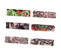 minkissy 6 Pack Riding Arm Sleeves Sunproof Arm Guard Cuffs Cool Patterns Elastic Washable Comfortable for Outdoor Activities
