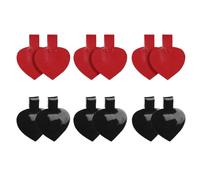 minkissy 6 Pairs Detachable High Heels Pads Anti-Slip Adhesive Foot Cushions for Women Prevent Dropping Loose Shoes Comfortable Heel Grip Inserts in Glossy Black and Matte Red
