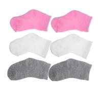minkissy 6 Pairs Mini Doll Socks for Dolls Portable Travel Friendly Soft Blend Machine Washable Cute Socks in White Gray and Pink Accessories