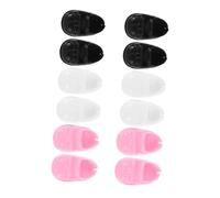 minkissy 6 Pairs Mini Flat Doll Shoes for Tiny Dolls Cute Costume Accessories Black White Pink Versatile Play for Home School Outdoor Boosts Creativity and Style