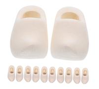 minkissy 6 Pairs Miniature Wooden Doll Shoes Unfinished Mini Dutch Clogs DIY Crafts Blank Dollhouse Accessories for Micro Landscape Decorations