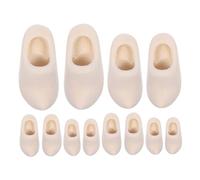 minkissy 6 Pairs Miniature Wooden Shoes Unfinished Doll Clogs for DIY Crafts Painting Role Play Dollhouse Accessories Tiny Wood Shoe Blanks