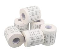minkissy 6 Rolls Soft and Gentle Toilet Paper Roll Made from Wood Pulp with Unique Educational Design, Skin-Friendly Tissue Paper for Home and Travel Use, Decorative and Safe Bathroom