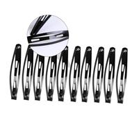 minkissy 60pcs Black Alloy Snap Hairgrips Waterdrop Shape Non Hair Barrettes Simple Hair Clips for Salon and Daily Styling