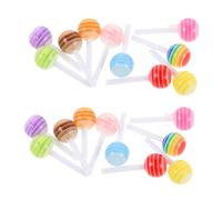 minkissy 60pcs Mini Resin Lollipops Nail Charms Colorful Candy Motif Nail Jewelry for DIY Manicure Art Small Candy Decorations Easy to Apply