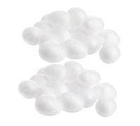 minkissy 60pcs White Foam Easter Eggs 3.5cm X 2.7cm Solid Lightweight Foam Balls for DIY Painting, Crafting, School Projects and Holiday Decorations