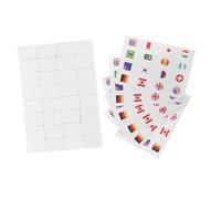 minkissy 65pcs Flag Pattern Mahjong Educational National Flags Design Plastic Tiles for Family Gatherings Outdoor Fun Simplified Rules for All Ages