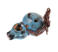 minkissy 6hole Acoustic Beauty Ceramic Alto c Ocarina Flute for Camping Outdoor Play Sound Healing Mindfulness Hiking Elegant Pendant Instrument