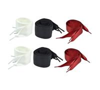 minkissy 6Pair Wide Satin Ribbon Shoe Laces for Women Sneakers Trainers Boots Flat Silk Shoelaces with Elegant Bow Design Soft Silk Satin Finish for Casual and Formal Wear