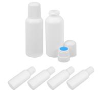 minkissy 6pcs 100ml Refillable Sponge Tip Applicator Bottles with White Caps Small Plastic Liniments Applying Bottles for Travel and Cosmetic Storage Portable Reusable Sub for External