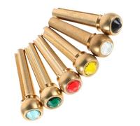 minkissy 6pcs Acoustic Guitar Bridge Pins Set Metal String Pegs for Enhanced Sound Clarity Vibrant Personalization Compatible with Various Acoustic Guitars