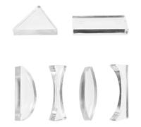 minkissy 6pcs Acrylic Optical Lens Concave Convex for Physics Teaching Laboratory Equipment Physics Demonstration Tool Reflection Refraction Principles Educational Science Supplies