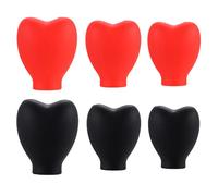 minkissy 6pcs Anti-lost Makeup Brush Covers Silicone Holder Lid Foundation Brush Protector for Travel