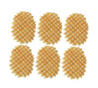 minkissy 6pcs Artificial Waffle Prop Realistic Simulated Waffle Models for Bakery Display Kitchen Decor and Photography Props Safe Construction with Imaginative Detailing