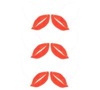 minkissy 6pcs Big Plastic Lips Props with Elastic Bands for Cosplay and Party Entertainment Tricky Sausage Mouth Design Funny Prank Accessories for Halloween and Celebrations