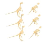 minkissy 6pcs Dinosaur Fossilized Model Kit for Educational Assembly Realistic Plastic Dinosaur Bone Skeletons Compact Lightweight Digging for Boys and Learning History Science