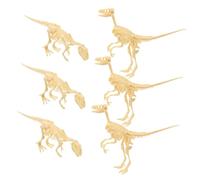 minkissy 6pcs Dinosaur Skeleton Assembly for Educational Fossil Building Kit with Plastic Dinosaur Bones Safe and Lightweight for Cognitive Development and Party Play