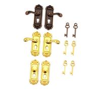minkissy 6Pcs Dollhouse Metal Miniature Locks with Key Robust Construction for Interactive Play Scaled Accessories for Miniature Decor