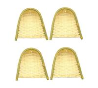 minkissy 6pcs Dustpan Brush Small Dustpan and Brush Bamboo Craft Decor Adornment Natural Rustic Home Decor