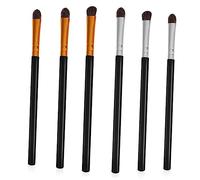 minkissy 6pcs Eye Shadow Brush Set High Density Soft Horse Hair Makeup Brushes Plastic Handles Eyeshadow Makeup Kit for Women