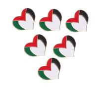 minkissy 6pcs Flag Brooch Palestinian Pin Watermelon Pin Palestine Flags National Flag Clothes Flag Pins Palestine Flag Lapel Pins Palestine Pins Palestine Shirt Palestine Badge Alloy