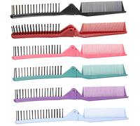 minkissy 6pcs Folding Hair Brush Set Portable Travel Detangle Comb for Women Men Boys and Girls Curly Hair Styling Brush Hairdressing Tool