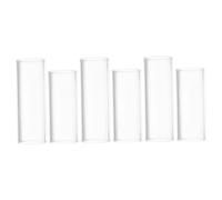 minkissy 6pcs Glass Guitar Slide Bars Transparent Finger Sliders for Electric Bass Acoustic Guitar Strings Stable Grip Prevents Slipping for Country and Dynamic Performances