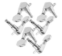 minkissy 6pcs Guitar Tuners Locking Tuning Keys Full Closed Chrome Handle for Easy Adjustment Accurate Tuning Machines Guitar String Pegs