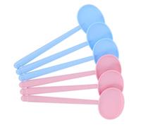 minkissy 6pcs Handheld Eye Occluder for Optometry Exams, Plastic Eye-Shielding Plates for Vision Testing, Pink and Blue Visual Test Covers for Pediatric Eye Assessment