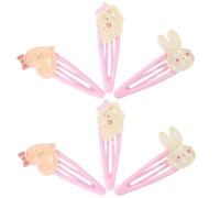 minkissy 6pcs Heart Cloud Rabbit Hairpin for Little Girls Cute Snap Barrettes Side Bang Clips for Boys and Girls Hair Accessories Valentines Day