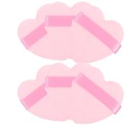 minkissy 6pcs Heart-shaped Pink Powder Puff Cosmetic Makeup Tool with Soft Flocking Sponge for Precise Application and Gentle on Skin, for Beginners and Loose Powder Foundation Use