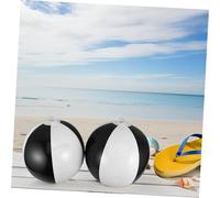 minkissy 6pcs Inflatable Beach Balls PVC Pool for Adults Quick Blow Up Black and White Monochrome Design Versatile Floating Balls for Lakes Backyard Games and Beach Fun