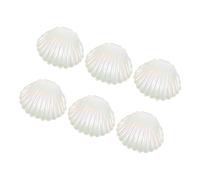 minkissy 6pcs Iridescent Shell Candy Boxes Seashell Jewelry Ring Holder Dish 3.54x3.54x1.18in Pp Portable Reliable Storage Solution Elegant Stylish for Special Occasions Party
