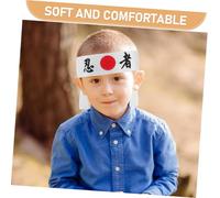 minkissy 6pcs Japanese Ninja Headband for Students Soft Polyester Karate Costume Bandana Samurai Hachimaki Tie Party Decoration Birthday Gift