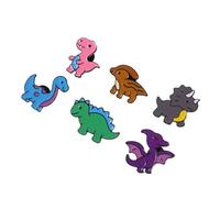 minkissy 6pcs Kawaii Dinosaur Pins Lightweight Alloy Brooches with Oil Drip Coating Cute Cartoon Lapel Badges for Clothes Backpacks Hats Versatile Novelty Accessories for Teens