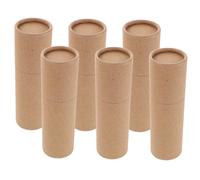 minkissy 6pcs Kraft Paper Packaging Box for Essential Oil Bottles Round Tube Cosmetic Storage Container Craft Project Supplies