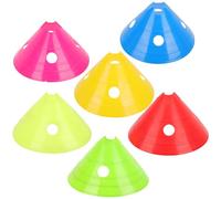 minkissy 6pcs Large Plastic Football Training Hurdles for Agility and Flexibility Heat-resistant Outdoor Disks for Youth Soccer Speed and Core Strength Exercises Random Color