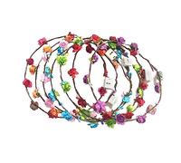 minkissy 6pcs Led Flower Crown Headbands Festival Headdress Kit for Women Girls Wedding Party Decorations Random Color