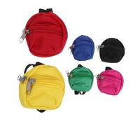 minkissy 6pcs Mini Doll Backpacks with Zipper for Interactive Role-playing Lightweight Portable School Bags for Dolls Enhance Fine Motor Skills and Pretend Play Accessories