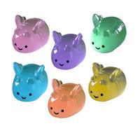 minkissy 6pcs Mini Resin Bee Figures Assorted Colour Cute Cartoon Animal Decoration Accessories for Landscape Decoration Not Easy to Break Or Deform