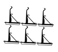 minkissy 6Pcs Miniature Dollhouse Hanging Hooks Black Brackets for Mini Light Fixtures and Garden Decor for Tiny House Wall Mounting Festive Micro Scene Accessories