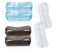 minkissy 6pcs Nail Brush for Fingernail Cleaning Material Vibrant Colors for Nail Art Grooming Comfortable Bristles for Gentle Care for Home Salon Use