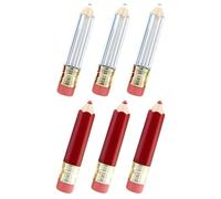minkissy 6pcs Pencil Shaped Empty Lip Gloss Tube 5ml Refillable Lipstick DIY Container Plastic Lip Balm Tube Easy to Carry and Convenient to Use for Making Lipsticks